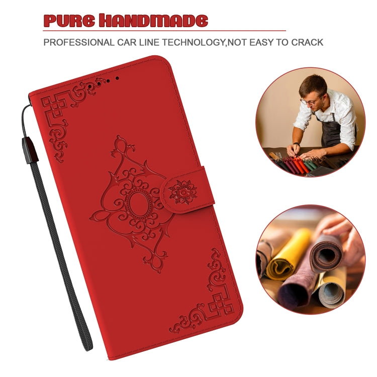 For Samsung Galaxy S9 Embossed Fortune Flower Pattern Horizontal Flip Leather Case with Holder & Card Slot & Wallet & Lanyard