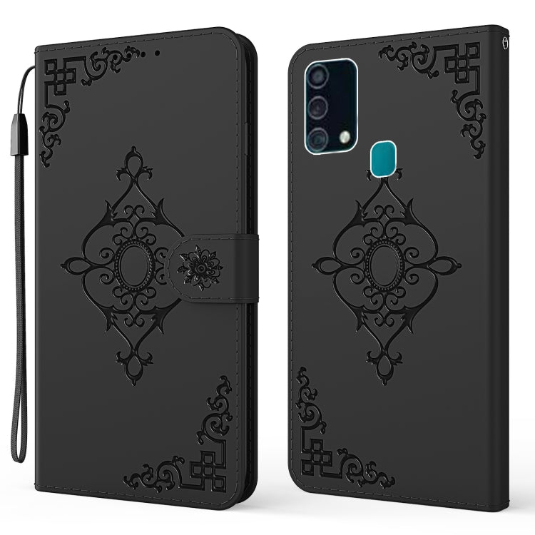 For Samsung Galaxy M31 / F41 Embossed Fortune Flower Pattern Horizontal Flip Leather Case with Holder & Card Slot & Wallet & Lanyard