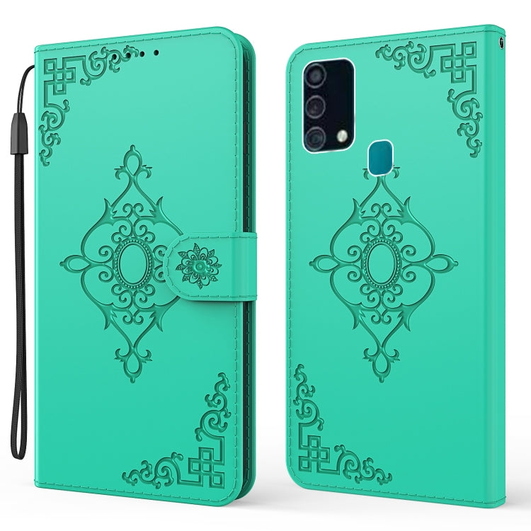 For Samsung Galaxy M31 / F41 Embossed Fortune Flower Pattern Horizontal Flip Leather Case with Holder & Card Slot & Wallet & Lanyard