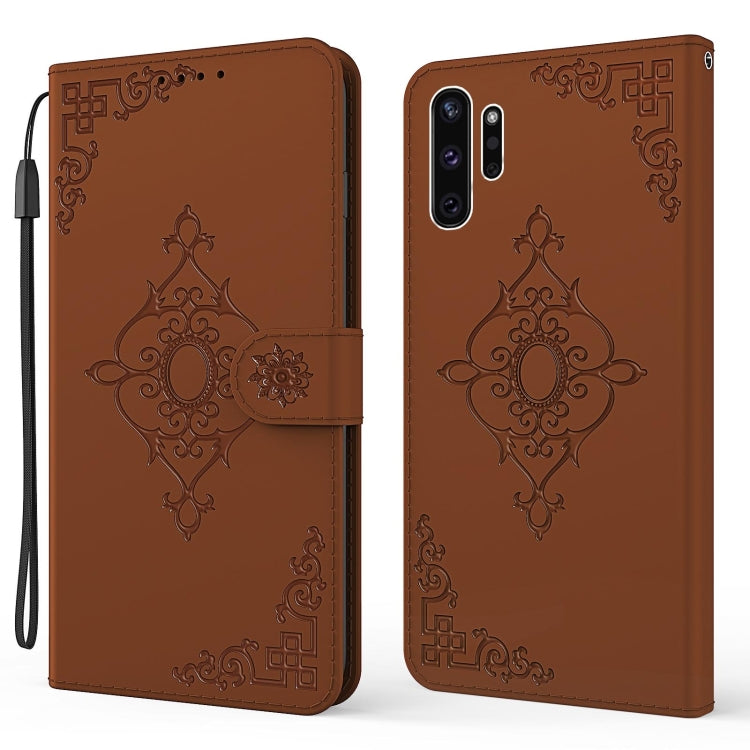For Samsung Galaxy Note 10 Pro Embossed Fortune Flower Pattern Horizontal Flip Leather Case with Holder & Card Slot & Wallet & Lanyard