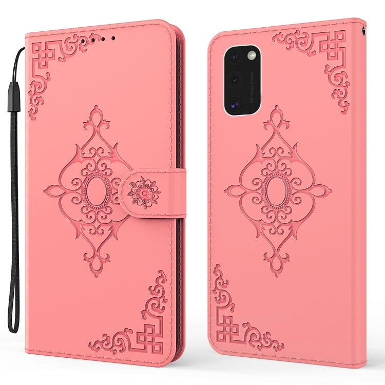 For Samsung Galaxy S21 5G Embossed Fortune Flower Pattern Horizontal Flip Leather Case with Holder & Card Slot & Wallet & Lanyard