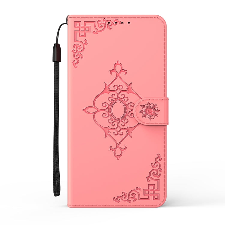 For Samsung Galaxy S21+ 5G Embossed Fortune Flower Pattern Horizontal Flip Leather Case with Holder & Card Slot & Wallet & Lanyard