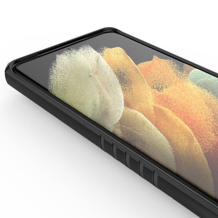 For Samsung Galaxy S21 Ultra 5G Space PC+TPU Ring Holder Protective Case