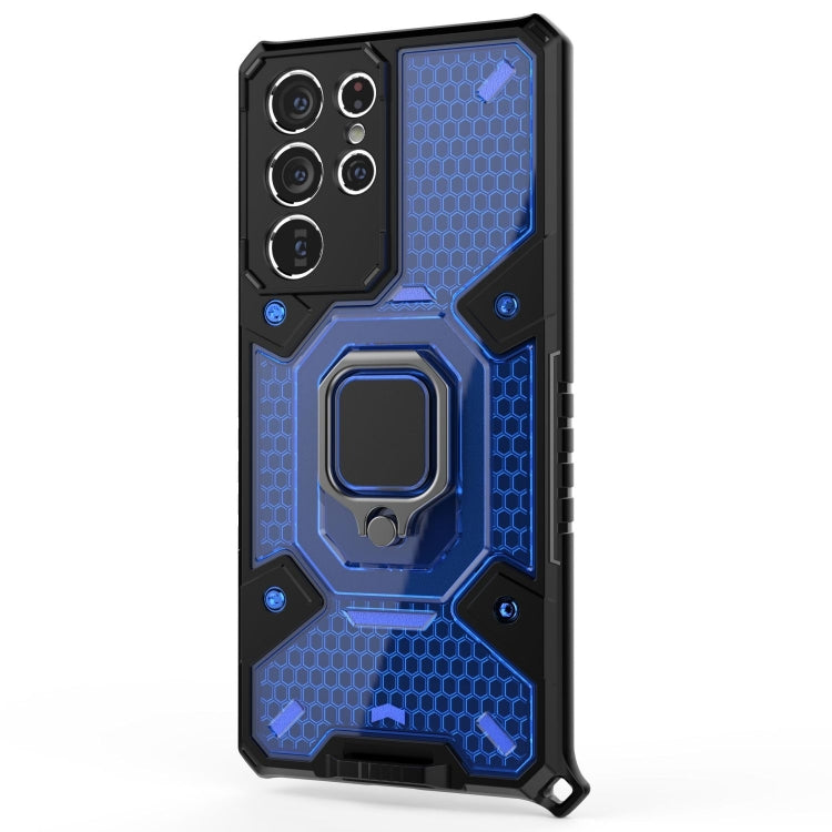 For Samsung Galaxy S21 Ultra 5G Space PC+TPU Ring Holder Protective Case