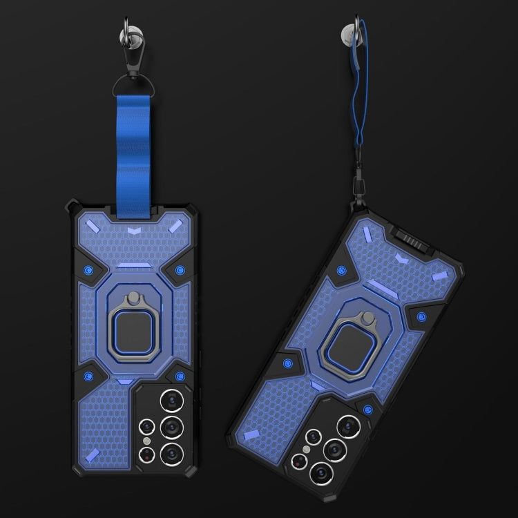 For Samsung Galaxy S21 Ultra 5G Space PC+TPU Ring Holder Protective Case