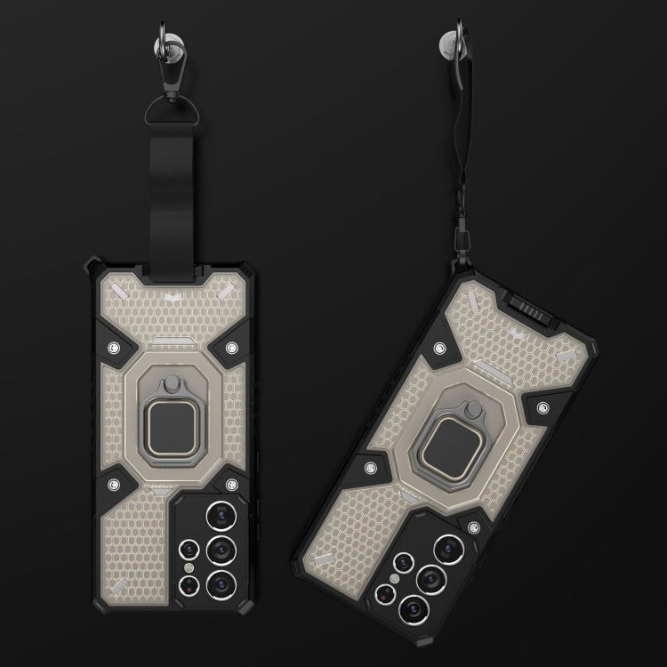 For Samsung Galaxy S21 Ultra 5G Space PC+TPU Ring Holder Protective Case