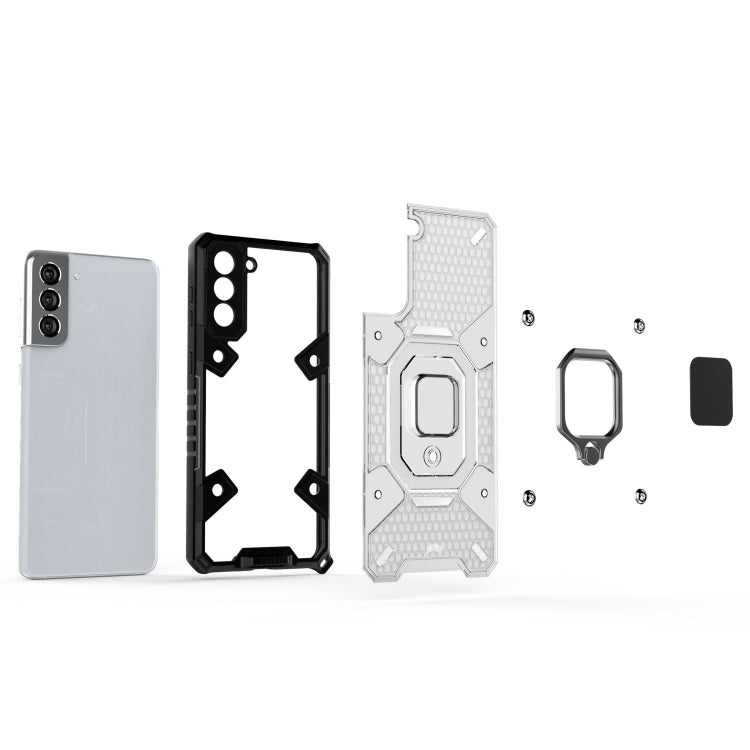 For Samsung Galaxy S21 Space PC+TPU Ring Holder Protective Case