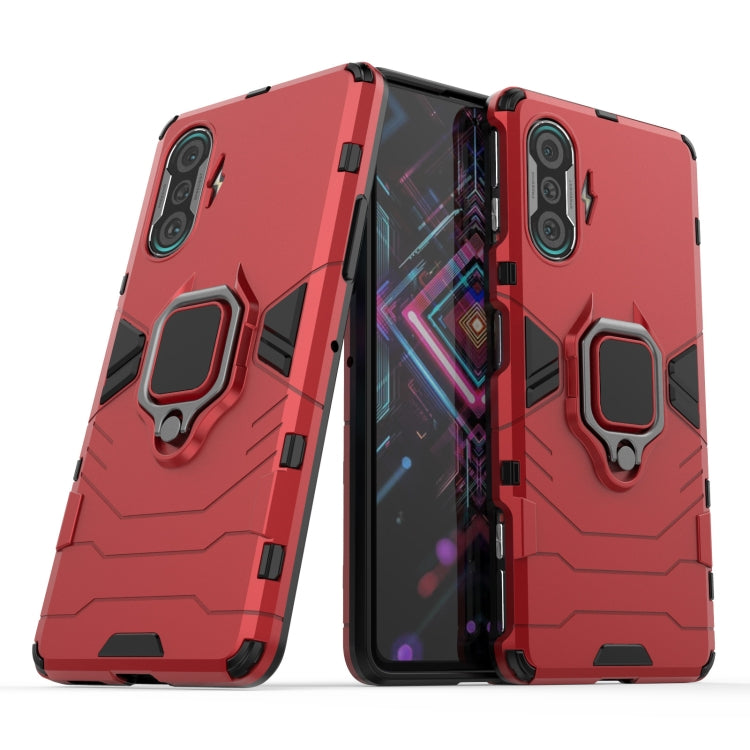 For Xiaomi Redmi K40 Gaming Shockproof PC + TPU Protective Case with Magnetic Ring Holder