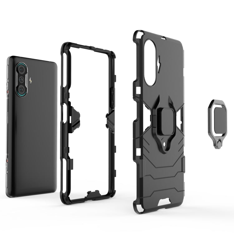 For Xiaomi Redmi K40 Gaming Shockproof PC + TPU Protective Case with Magnetic Ring Holder