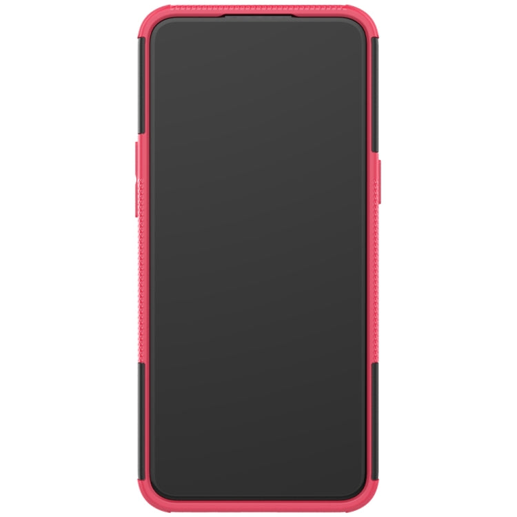 For OPPO Realme 5 Tire Texture TPU + PC Shockproof Case with Holder