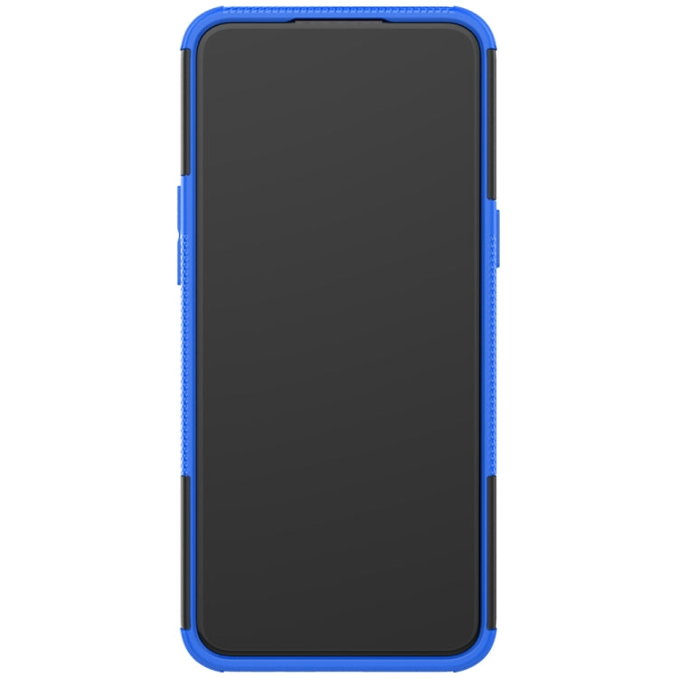 For OPPO Realme 5 Tire Texture TPU + PC Shockproof Case with Holder