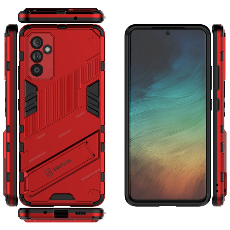 For Samsung Galaxy A82 5G Punk Armor 2 in 1 PC + TPU Shockproof Case with Invisible Holder