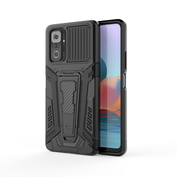 For Xiaomi Redmi Note 10 Pro War Chariot Series Armor All-inclusive Shockproof PC + TPU Protective Case with Invisible Holder