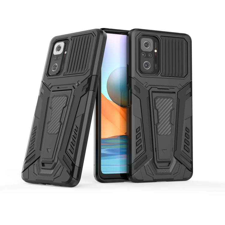 For Xiaomi Redmi Note 10 Pro War Chariot Series Armor All-inclusive Shockproof PC + TPU Protective Case with Invisible Holder