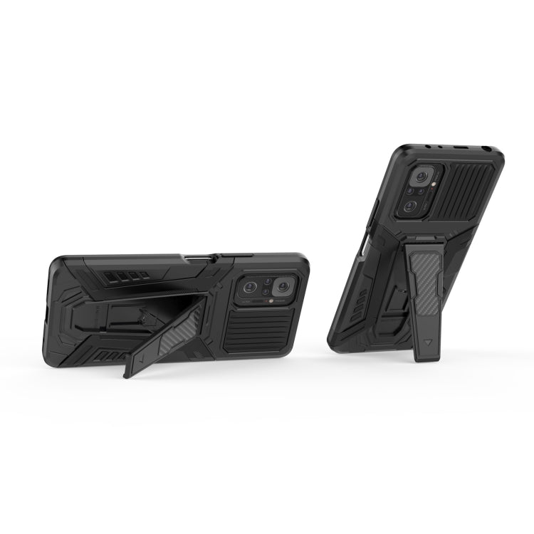 For Xiaomi Redmi Note 10 Pro War Chariot Series Armor All-inclusive Shockproof PC + TPU Protective Case with Invisible Holder