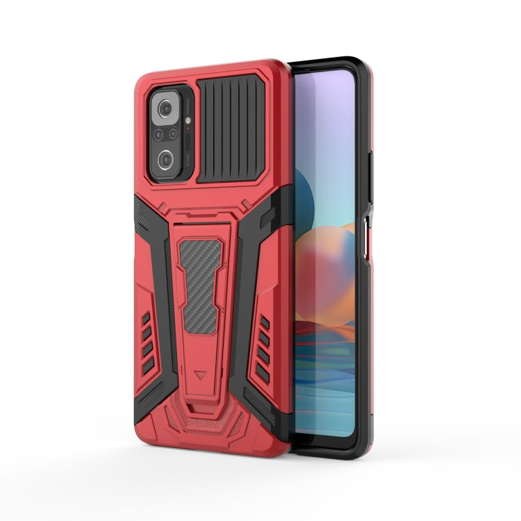 For Xiaomi Redmi Note 10 Pro War Chariot Series Armor All-inclusive Shockproof PC + TPU Protective Case with Invisible Holder