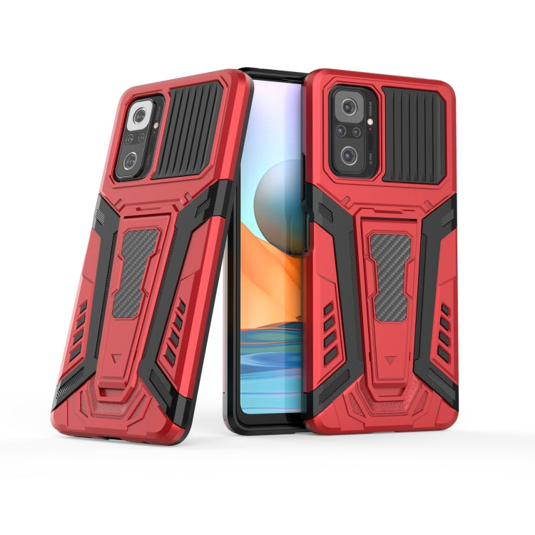 For Xiaomi Redmi Note 10 Pro War Chariot Series Armor All-inclusive Shockproof PC + TPU Protective Case with Invisible Holder