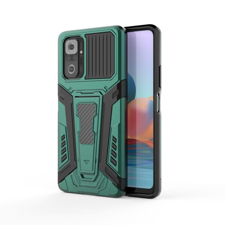 For Xiaomi Redmi Note 10 Pro War Chariot Series Armor All-inclusive Shockproof PC + TPU Protective Case with Invisible Holder