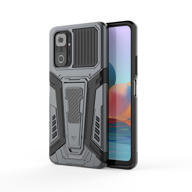 For Xiaomi Redmi Note 10 Pro War Chariot Series Armor All-inclusive Shockproof PC + TPU Protective Case with Invisible Holder