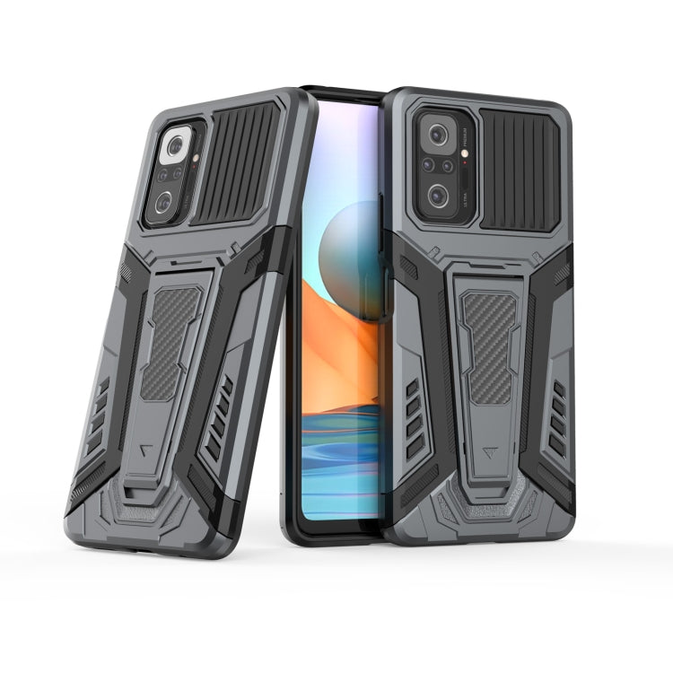 For Xiaomi Redmi Note 10 Pro War Chariot Series Armor All-inclusive Shockproof PC + TPU Protective Case with Invisible Holder