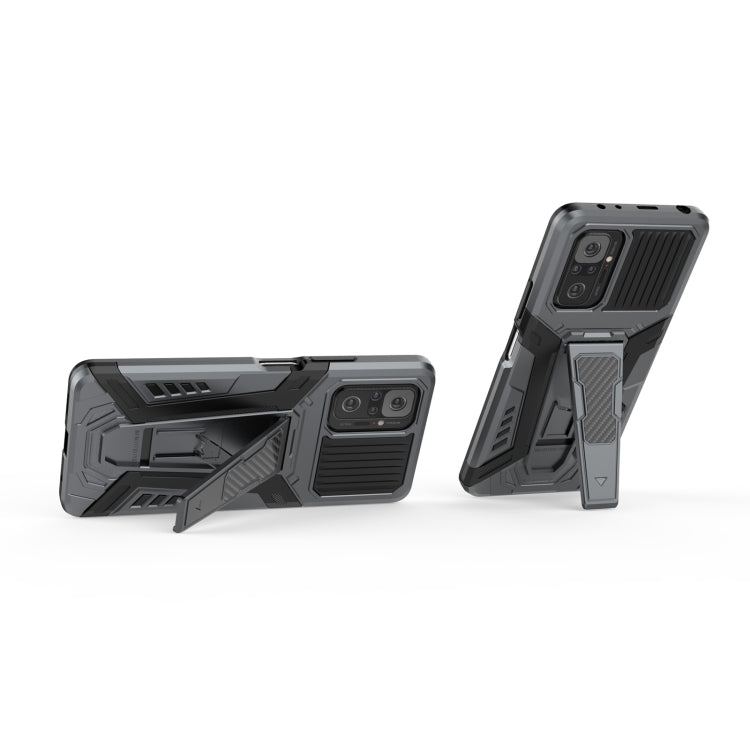 For Xiaomi Redmi Note 10 Pro War Chariot Series Armor All-inclusive Shockproof PC + TPU Protective Case with Invisible Holder