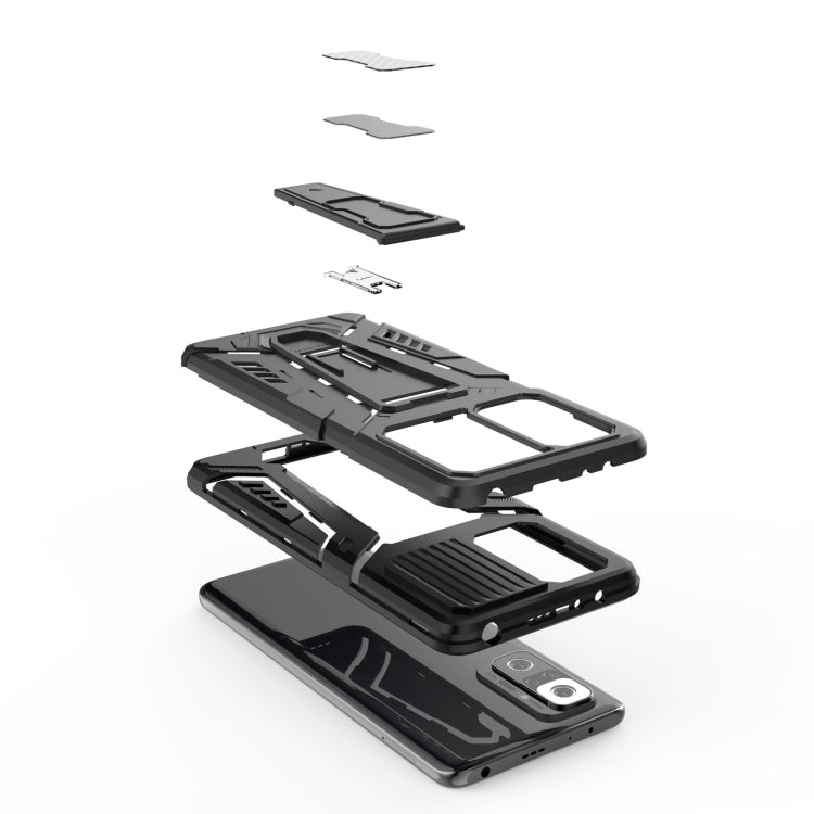 For Xiaomi Redmi Note 10 Pro War Chariot Series Armor All-inclusive Shockproof PC + TPU Protective Case with Invisible Holder
