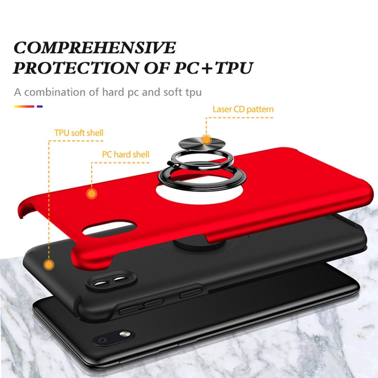 For Samsung Galaxy A01 Core PC + TPU Shockproof Magnetic Protective Case with Invisible Ring Holder