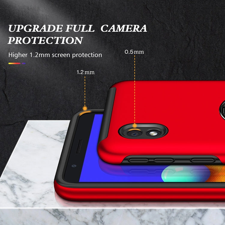 For Samsung Galaxy A01 Core PC + TPU Shockproof Magnetic Protective Case with Invisible Ring Holder