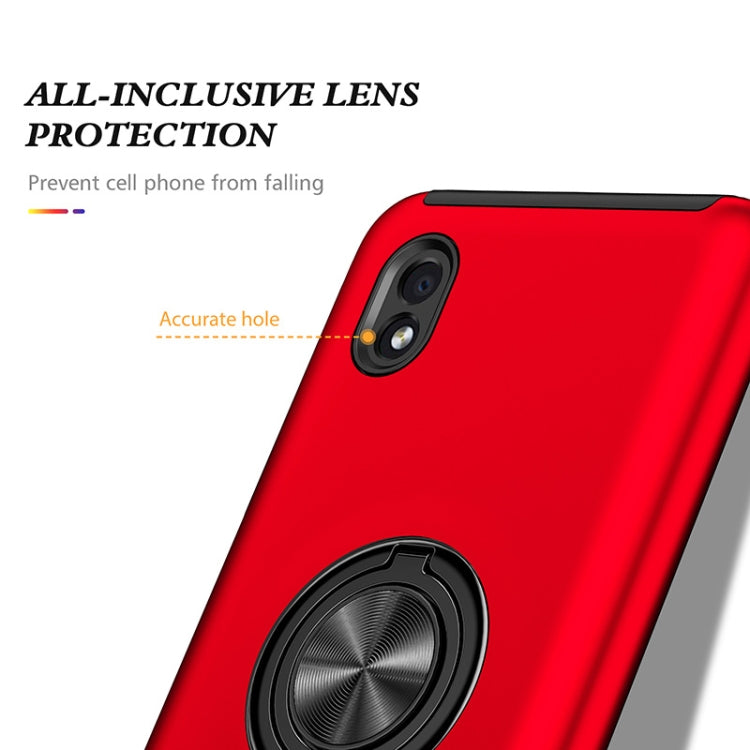 For Samsung Galaxy A01 Core PC + TPU Shockproof Magnetic Protective Case with Invisible Ring Holder