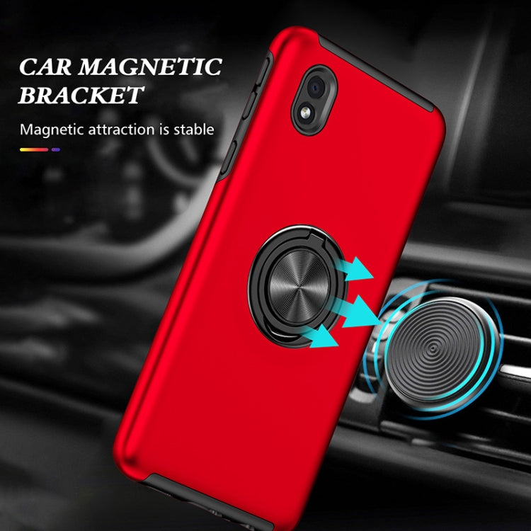 For Samsung Galaxy A01 Core PC + TPU Shockproof Magnetic Protective Case with Invisible Ring Holder