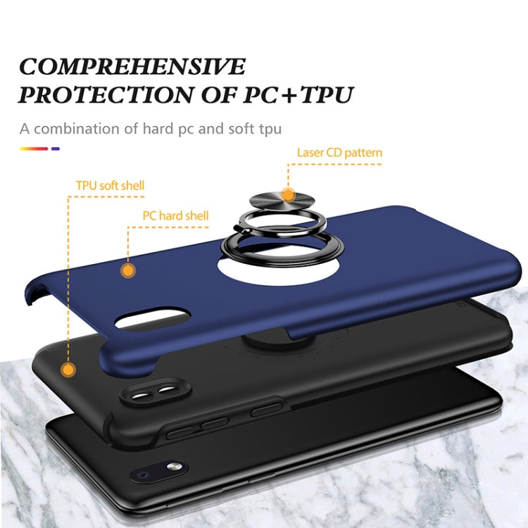 For Samsung Galaxy A01 Core PC + TPU Shockproof Magnetic Protective Case with Invisible Ring Holder