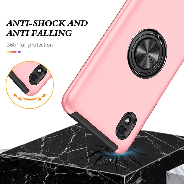 For Samsung Galaxy A01 Core PC + TPU Shockproof Magnetic Protective Case with Invisible Ring Holder