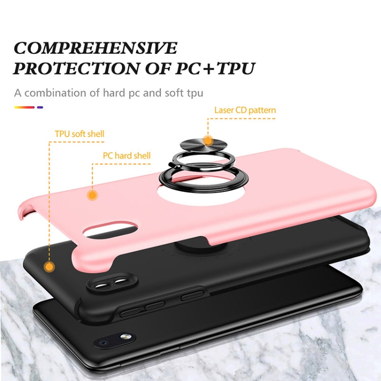 For Samsung Galaxy A01 Core PC + TPU Shockproof Magnetic Protective Case with Invisible Ring Holder