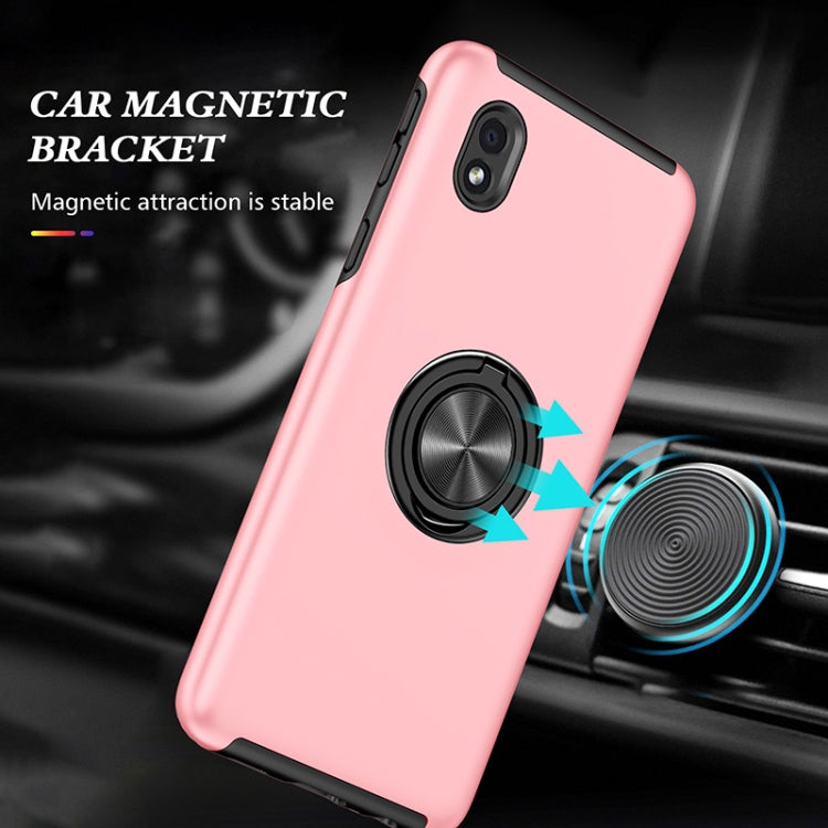For Samsung Galaxy A01 Core PC + TPU Shockproof Magnetic Protective Case with Invisible Ring Holder