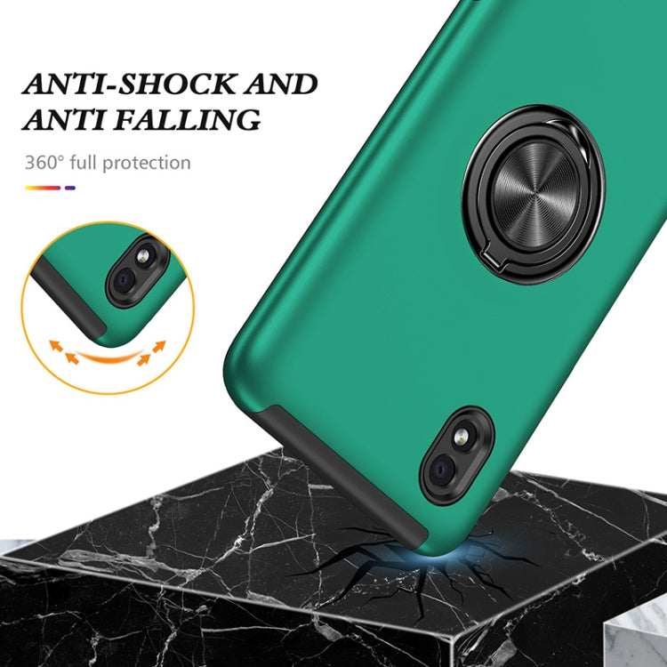 For Samsung Galaxy A01 Core PC + TPU Shockproof Magnetic Protective Case with Invisible Ring Holder