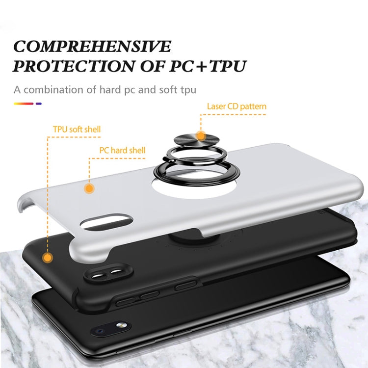 For Samsung Galaxy A01 Core PC + TPU Shockproof Magnetic Protective Case with Invisible Ring Holder