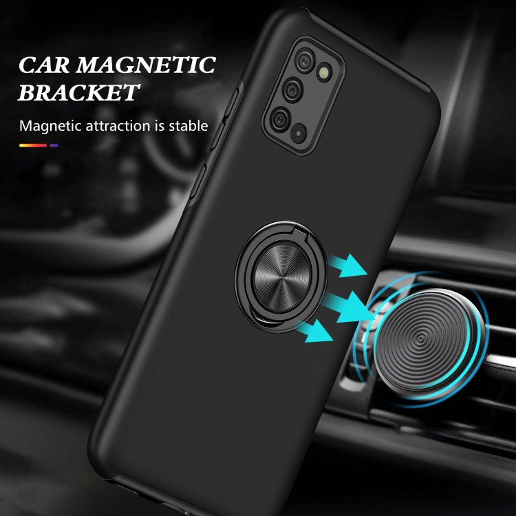 For Samsung Galaxy A02s US Version PC + TPU Shockproof Magnetic Protective Case with Invisible Ring Holder