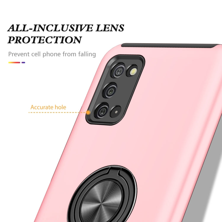 For Samsung Galaxy A02s US Version PC + TPU Shockproof Magnetic Protective Case with Invisible Ring Holder