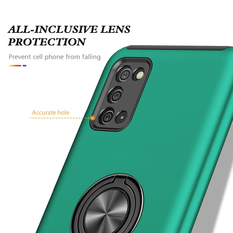 For Samsung Galaxy A02s US Version PC + TPU Shockproof Magnetic Protective Case with Invisible Ring Holder
