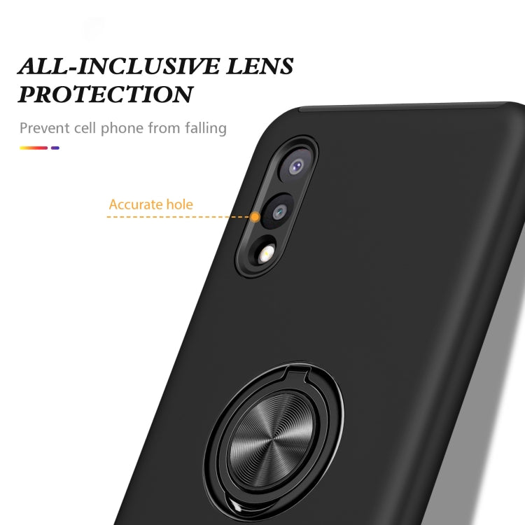 For Samsung Galaxy A02 EU Version PC + TPU Shockproof Magnetic Protective Case with Invisible Ring Holder