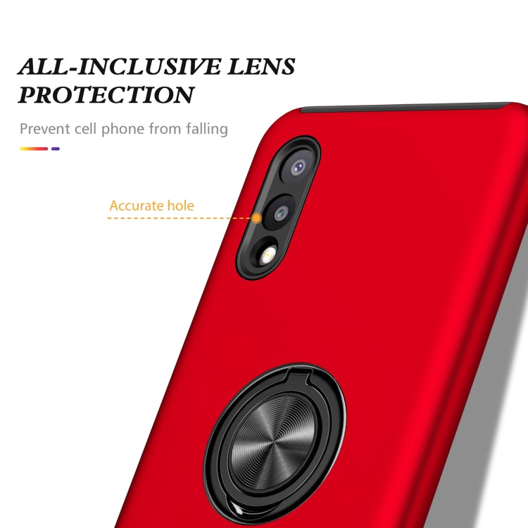 For Samsung Galaxy A02 EU Version PC + TPU Shockproof Magnetic Protective Case with Invisible Ring Holder