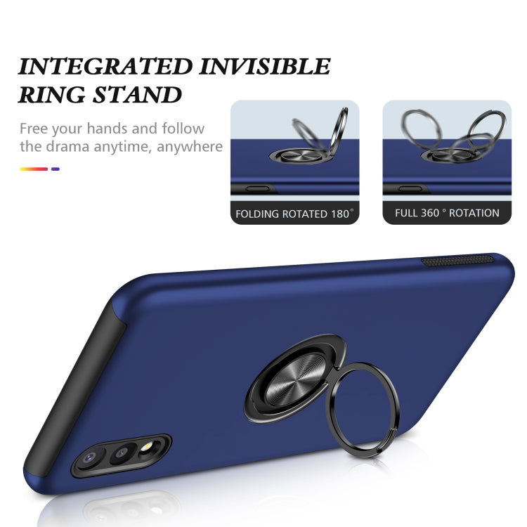 For Samsung Galaxy A02 EU Version PC + TPU Shockproof Magnetic Protective Case with Invisible Ring Holder
