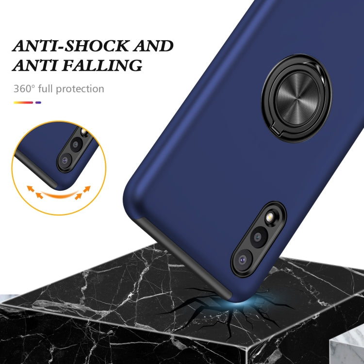 For Samsung Galaxy A02 EU Version PC + TPU Shockproof Magnetic Protective Case with Invisible Ring Holder