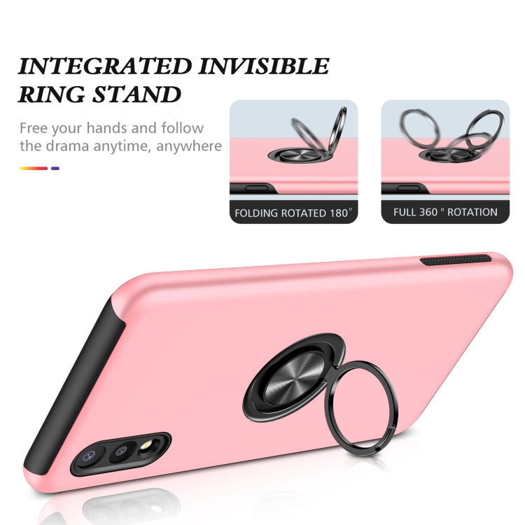 For Samsung Galaxy A02 EU Version PC + TPU Shockproof Magnetic Protective Case with Invisible Ring Holder