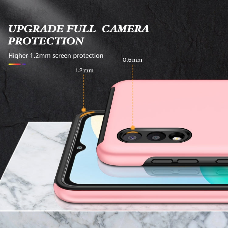 For Samsung Galaxy A02 EU Version PC + TPU Shockproof Magnetic Protective Case with Invisible Ring Holder