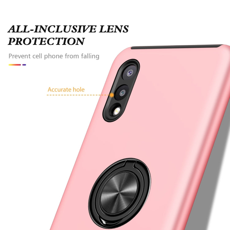 For Samsung Galaxy A02 EU Version PC + TPU Shockproof Magnetic Protective Case with Invisible Ring Holder