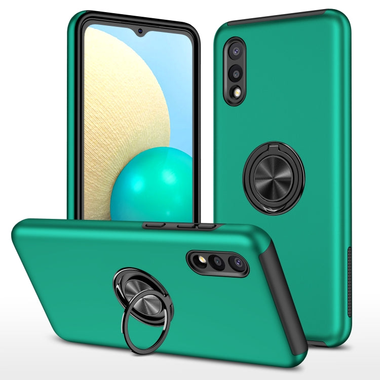 For Samsung Galaxy A02 EU Version PC + TPU Shockproof Magnetic Protective Case with Invisible Ring Holder