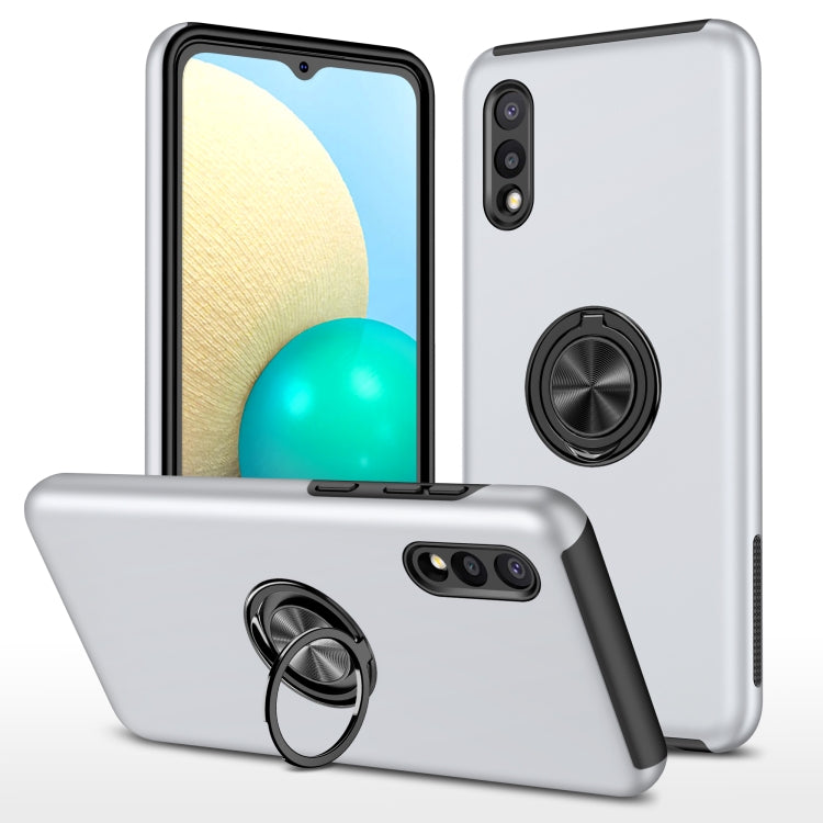 For Samsung Galaxy A02 EU Version PC + TPU Shockproof Magnetic Protective Case with Invisible Ring Holder