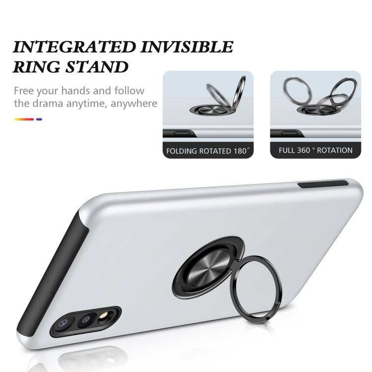 For Samsung Galaxy A02 EU Version PC + TPU Shockproof Magnetic Protective Case with Invisible Ring Holder