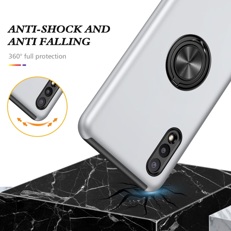 For Samsung Galaxy A02 EU Version PC + TPU Shockproof Magnetic Protective Case with Invisible Ring Holder